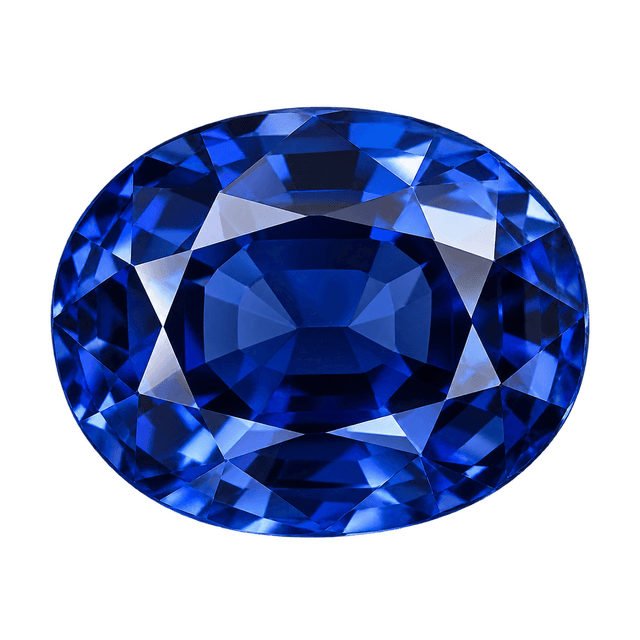 Oval natural sapphire